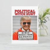 Politieke Witch Hunt van Donald Trump Kaart (Staand voorkant)
