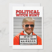 Politieke Witch Hunt van Donald Trump Kaart (Achterkant)