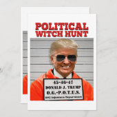 Politieke Witch Hunt van Donald Trump Kaart (Voorkant / Achterkant)