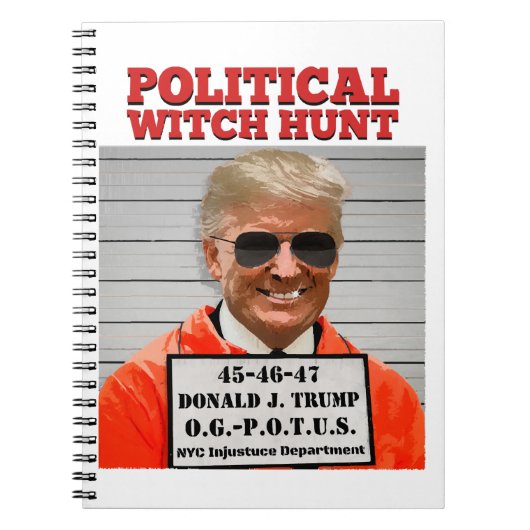 Politieke Witch Hunt van Donald Trump Notitieboek (Voorkant)
