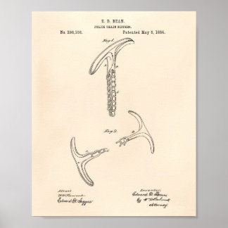 Politieketens Nippers 1884 Patent Art - Old Peper Poster