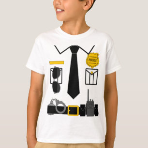 Politiekostuum voor volwassenen & Halloween Politi T-shirt