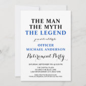 Politieleggende Thin Blue Line Retirement Party Kaart (Voorkant)