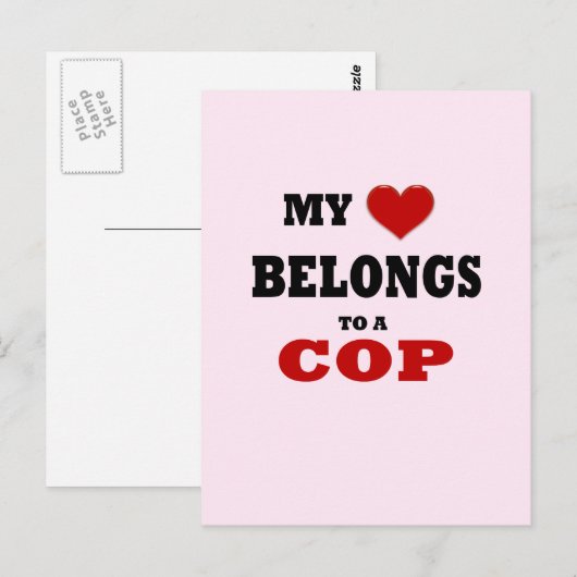 politieliefde briefkaart (Voorkant / Achterkant)