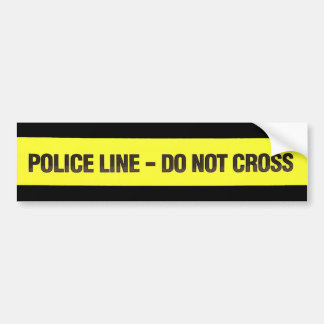 Politielijn niet kruissticker bumpersticker