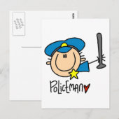 Politieman beroep briefkaart (Voorkant / Achterkant)