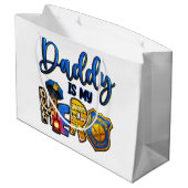 Politieman Daddy Hero Groot Cadeauzakje (Achterkant Gekanteld)