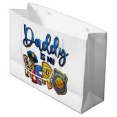 Politieman Daddy Hero Groot Cadeauzakje (Voorkant Gekanteld)