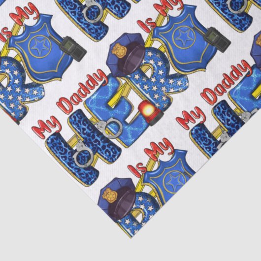 Politieman Daddy Hero Tissuepapier (Detail)