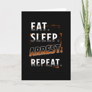 Politieman die grappig zegt kaart