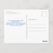 Politieman Dunne Blauwe Lijn Vlag Dank Je Wel Briefkaart (Achterkant)