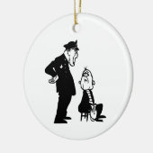 Politieman en dief keramisch ornament (Links)