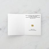 Politieman Gouden Kerstkaart Kaart (Binnen)