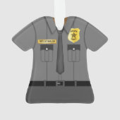 Politieman grijs uniform ornament (achterkant)