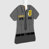 Politieman grijs uniform ornament (voorkant)