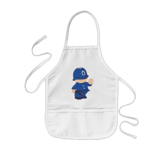 politieman kinder schort (Voorkant)