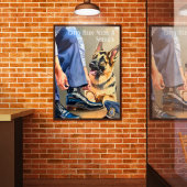 Politieman Muur Kunst Print Waarde Poster