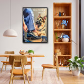 Politieman Muur Kunst Print Waarde Poster