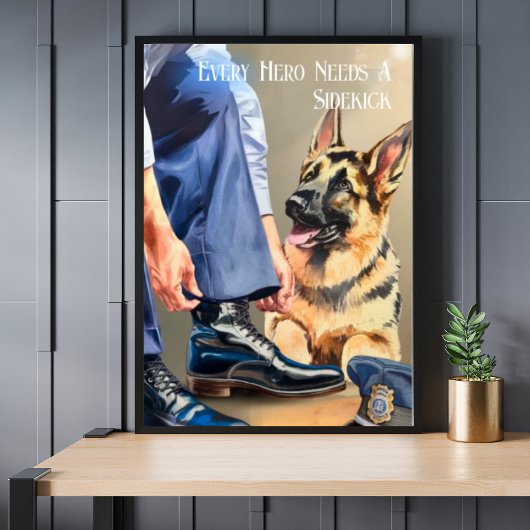 Politieman Muur Kunst Print Waarde Poster