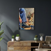 Politieman Muur Kunst Print Waarde Poster