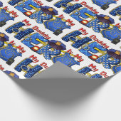 Politieman Papa Held  Cadeaupapier (Hoek)