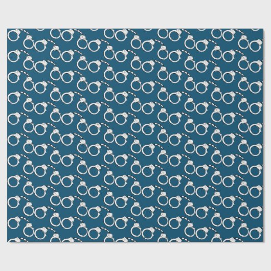 Politieman Patrolman Verjaardag Pensioen Handboeie Cadeaupapier (Vlak)