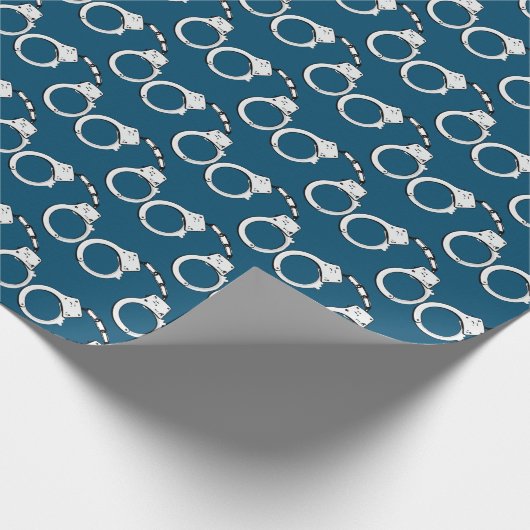 Politieman Patrolman Verjaardag Pensioen Handboeie Cadeaupapier (Hoek)