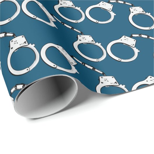 Politieman Patrolman Verjaardag Pensioen Handboeie Cadeaupapier (Rol Hoek)