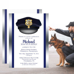 politieman   Politie   Cop Pet Graduation Party Kaart