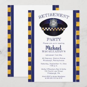 politieman   Politie   Cop Pet Retirement Party Kaart