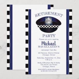 politieman   Politie   Cop Pet Retirement Party Kaart