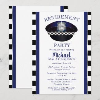 politieman | Politie | Cop Pet Retirement Party Kaart