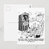 Politieman Punch & Judy-grap Briefkaart (Voorkant / Achterkant)