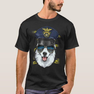 Politieman Siberische Husky Politie Plaats Delict T-shirt