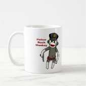 Politieman Sock Monkey Koffiemok (Links)