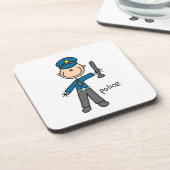 politieman-toets bier onderzetter (Linkerzijde)