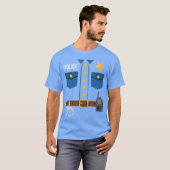 Politieman uniform Halloween T-shirt (Voorkant volledig)