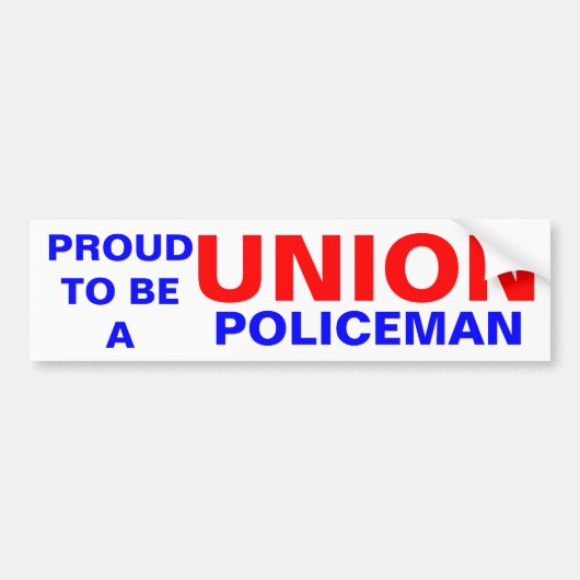 POLITIEMAN VAN DE UNIE BUMPERSTICKER (Voorkant)