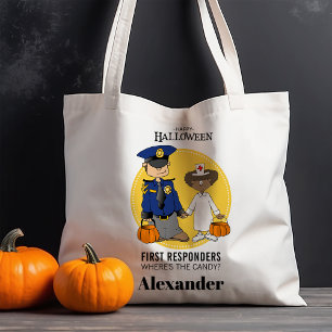 Politieman Verpleegkundige EHBO'ers Halloween Tote Bag