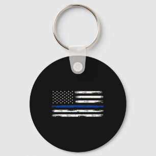 Politieman VS Verenigde Staten Amerikaanse Vlag Du Sleutelhanger