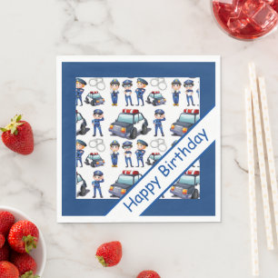 Politiemannen Verjaardag Servet