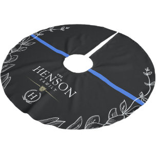 Politiemonogram Thin Blue Line Kerstmis Kerstboom Rok