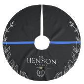 Politiemonogram | Thin Blue Line Kerstmis Kerstboom Rok (Voorkant)