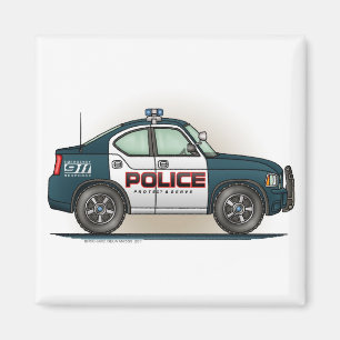 Politieonderschepper auto Car Car Square Magnet