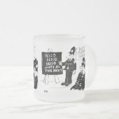 Politieopleiding Cartoon Matglas Koffiemok (Voorkant rechts)