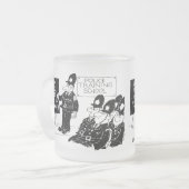 Politieopleiding Cartoon Matglas Koffiemok (Voorkant links)