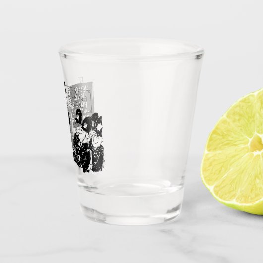 Politieopleiding Cartoon Shot Glas (Rechts)