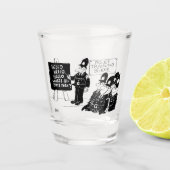 Politieopleiding Cartoon Shot Glas (Voorkant)