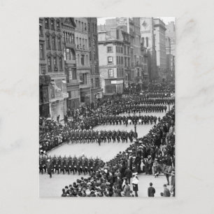 Politieparade op 5th Ave, NYC: 1900 Briefkaart