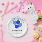 Politiepartij Gefeliciteerd White Papieren Bordje (Feest)